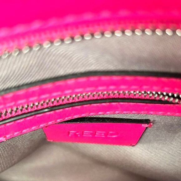 Reed Krakoff Leather Mini Boxer Purse Bag Pink Orange - Picture 6 of 6